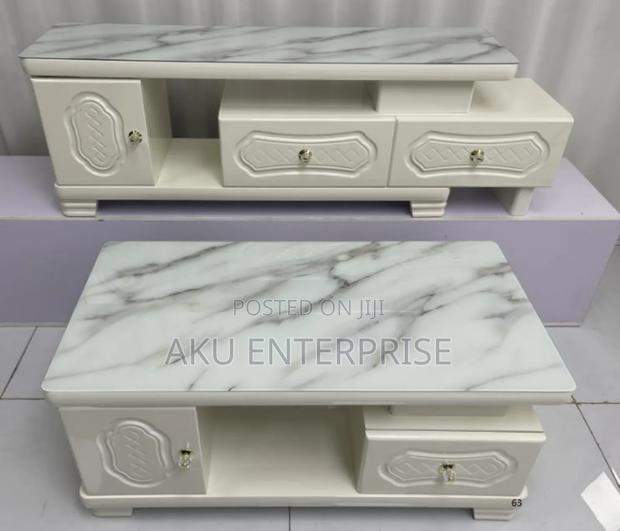 Extendable Tv Stand and Centre Table White, Brown, Black · Photo 8