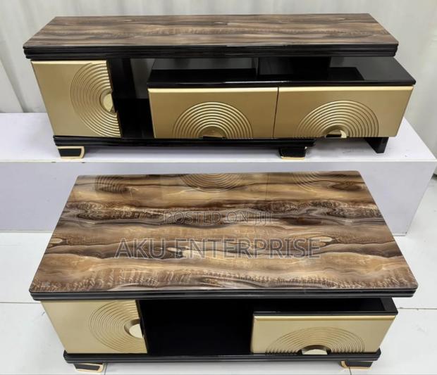 Extendable Tv Stand and Centre Table White, Brown, Black · Photo 1