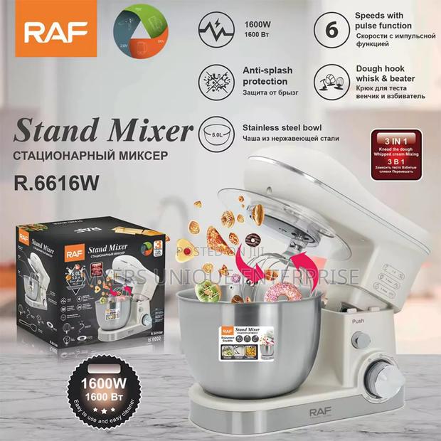 Raf 4l Stand Mixer With Dough Hook Whisk and Beater · Photo 1