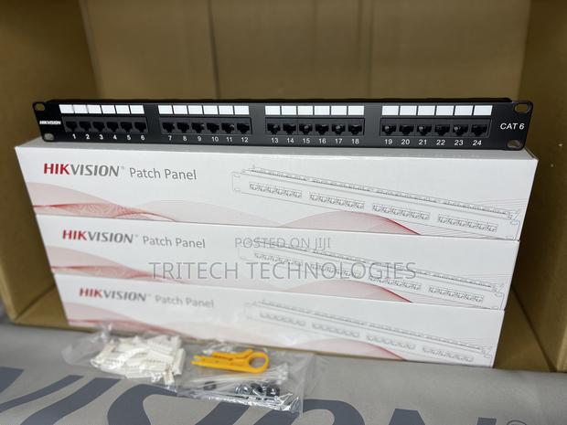 Hikvision Cat6 Patch Panel 24port Gold Plated High Speed · Photo 3