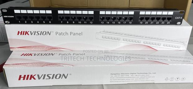Hikvision Cat6 Patch Panel 24port Gold Plated High Speed · Photo 1