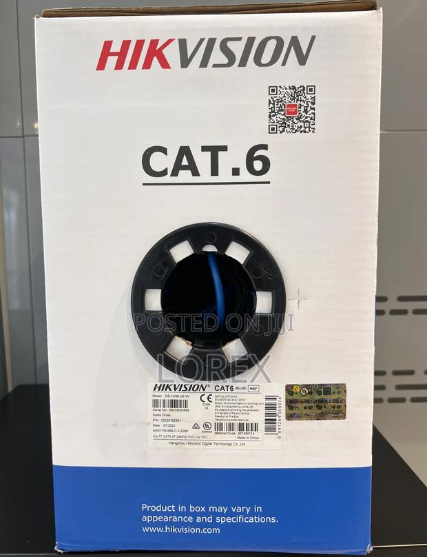 Hikvision 305m Cat6 Utp Network Cable Pure Copper 1ln6-Ue-W · Photo 1