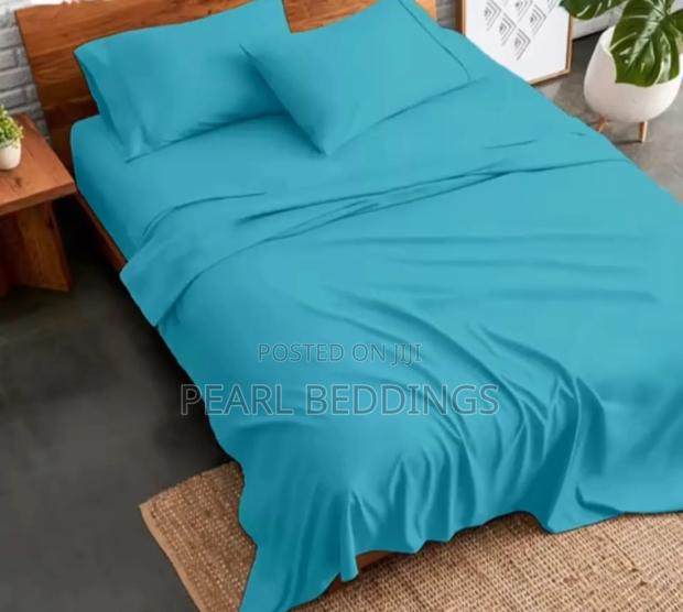 Premium Luxurious 100% Quality Plain Cotton Bedsheets Set · Photo 6