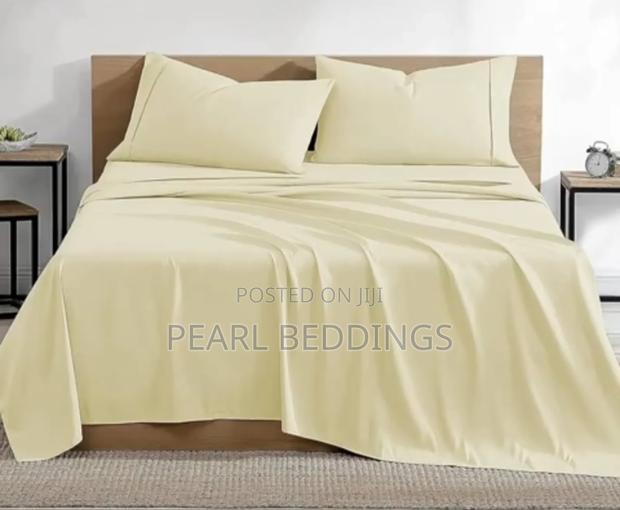 Premium Luxurious 100% Quality Plain Cotton Bedsheets Set · Photo 7