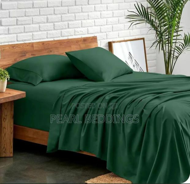 Premium Luxurious 100% Quality Plain Cotton Bedsheets Set · Photo 8
