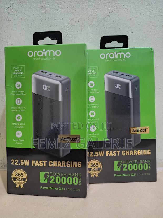 Oraimo Powernova Q21 20000mah 22.5w Power Bank · Photo 1