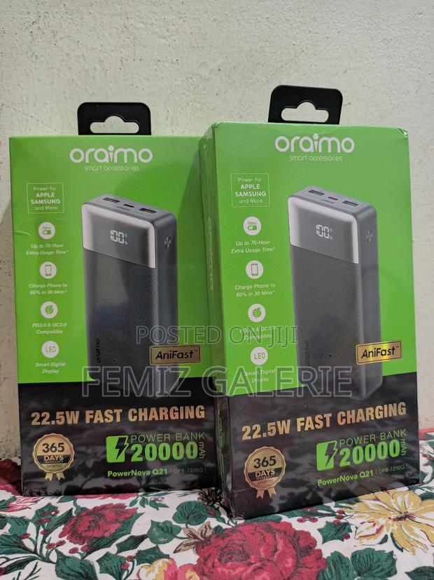 Oraimo Powernova Q21 20000mah 22.5w Power Bank · Photo 1