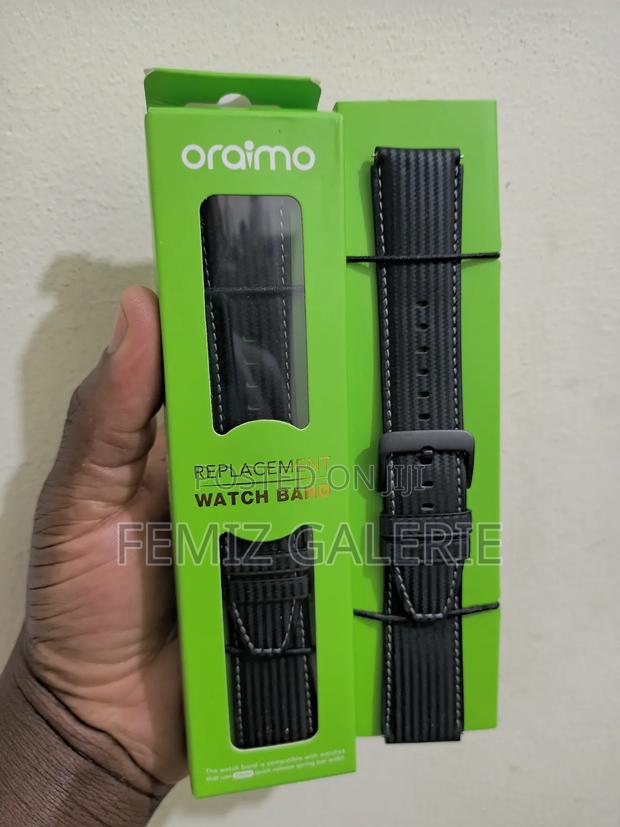 Oraimo Watch Strap 34 Cow Leather Carbon Fiber Pattern Strap · Photo 1