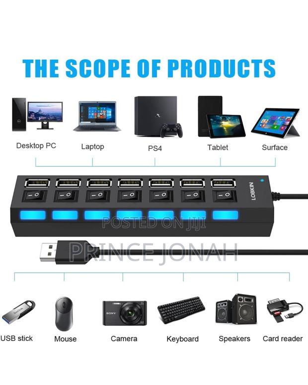 Lobkin Usb Hub 7-port,Usb 2.0 Hub · Photo 3