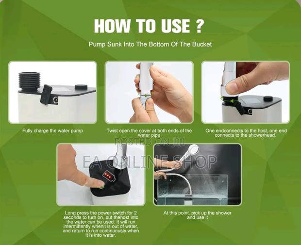 Potable Rechargeable Shower for Bathing, Car Washing Etc · Photo 4