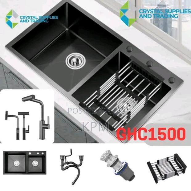 Black Kitchen Sink and Accessories · Photo 2