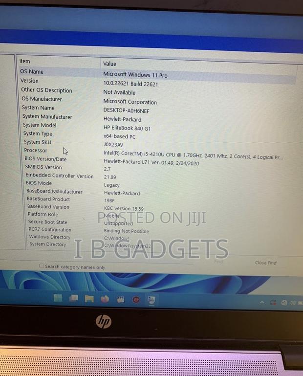 Laptop HP EliteBook 840 G1 8GB Intel Core I5 HDD+SSD 500GB · Photo 2