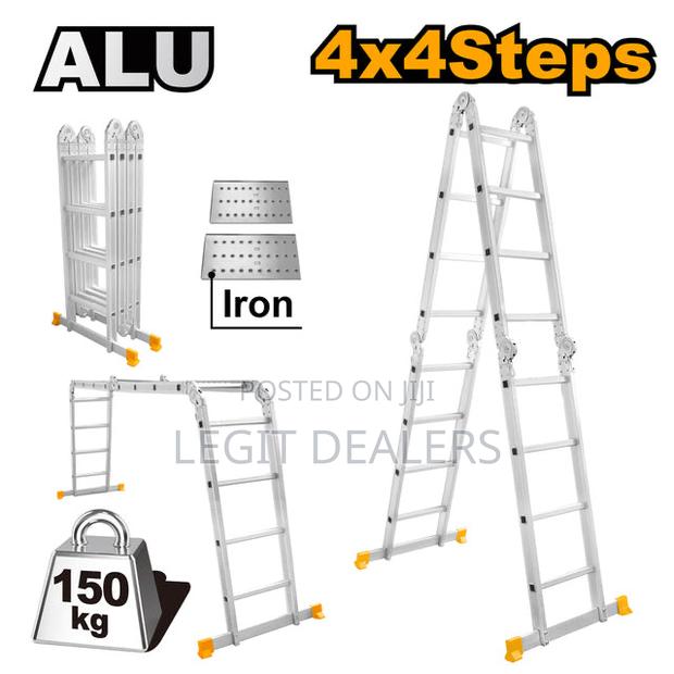 Strong Foldable Multipurpose Aluminium Ladder 4x3steps 4x4 · Photo 2