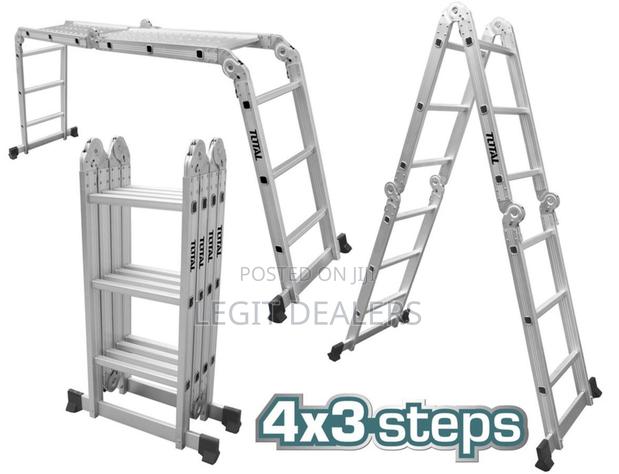 Strong Foldable Multipurpose Aluminium Ladder 4x3steps 4x4 · Photo 1