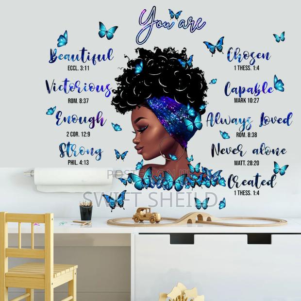 Blue Girl Scriptural Butterfly Room Wall Decor · Photo 1