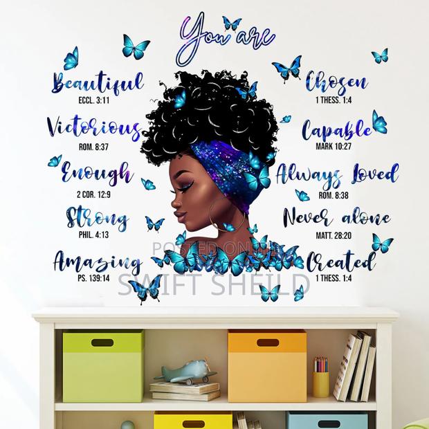 Blue Girl Scriptural Butterfly Room Wall Decor · Photo 2