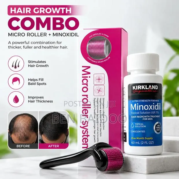 Kirkland Minoxidil+Derma Roller (Healthier Hair&Beard Growth) · Photo 1