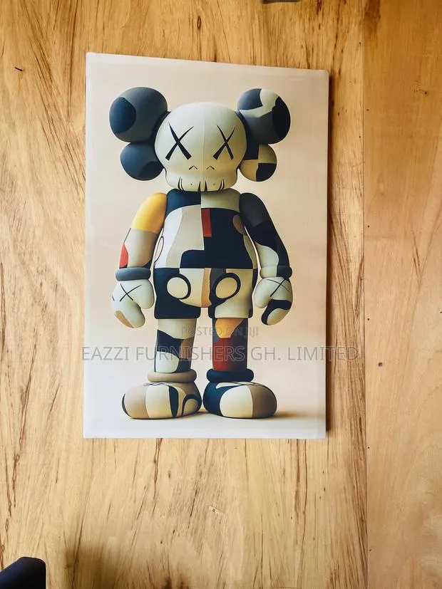 Real Cloth Canvas Pop Colour Kaws Single Frame Canvas Wall Frame · Photo 1