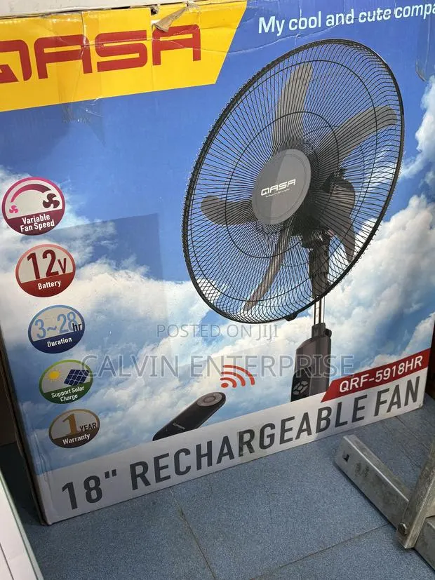 Qasa 18inches Rechargeable Fan · Photo 1