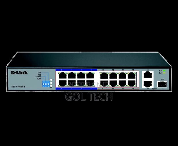 Dlink 16port Long Range Poe Surveillance Switch Des-F1016p-E · Photo 2