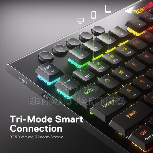 Redragon Wireless (2.4ghz, Bluetooth,Wired) Gaming Keyboards · Photo 5