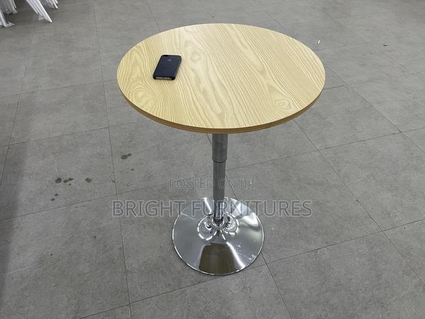 Bar Table(Adjustable ) With Two(2) Metallic Bar Stools · Photo 3