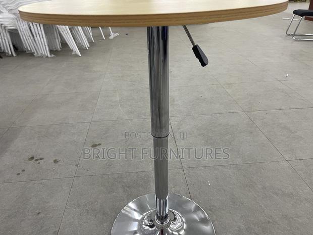 Bar Table(Adjustable ) With Two(2) Metallic Bar Stools · Photo 4