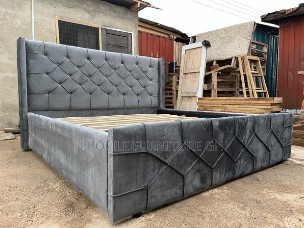 Gray Queen Size 72x75 Bed Frame/ Very Strong And Durable · Photo 2