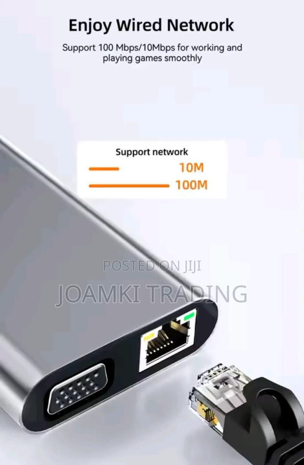 11 in 1 Usb C Hub 3.0 Splitter 4 Laptop, Vga/Hdmi/Rj45/Sd/Pd · Photo 5