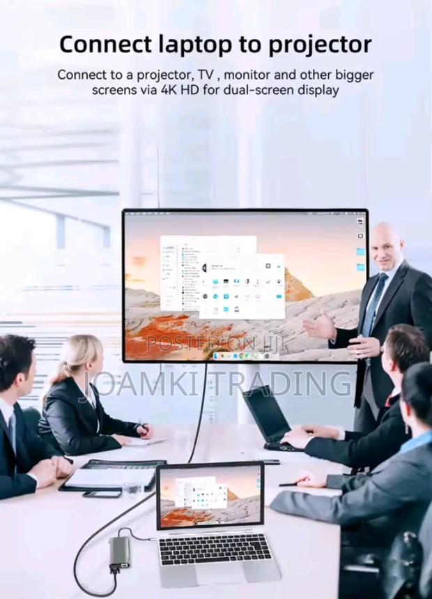 11 in 1 Usb C Hub 3.0 Splitter 4 Laptop, Vga/Hdmi/Rj45/Sd/Pd · Photo 6