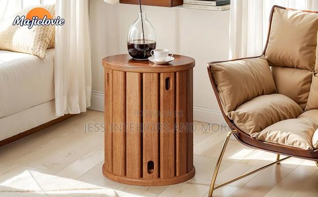 Side Table 4-in-1 Multifunctional Solid Wood · Photo 1