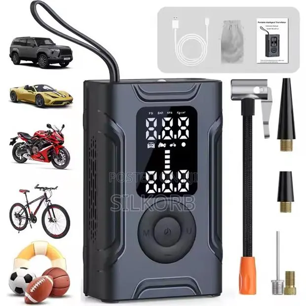 Tire Inflator Portable Electric Air Compressor Digital Pressure Gauge · Photo 1