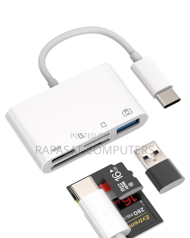 Type-C to 4-Port (Usb 3.0, Sd, Tf, Usb-C) Hub Dockin Station · Photo 1
