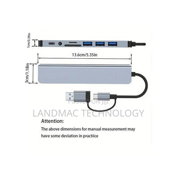 8-in-2 Usb Type C Hub Multi Port Adapter Dock Station · Photo 2
