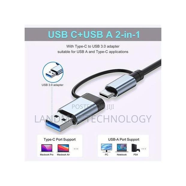 8-in-2 Usb Type C Hub Multi Port Adapter Dock Station · Photo 3
