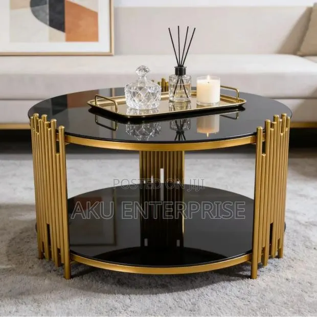 Italian Light Luxury Tempered Glass Center Table Coffee Table · Photo 1