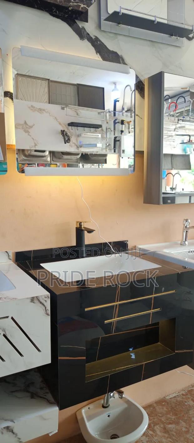 Cabinet Basin Black, Vanity Basin With Led Mirror · Photo 2