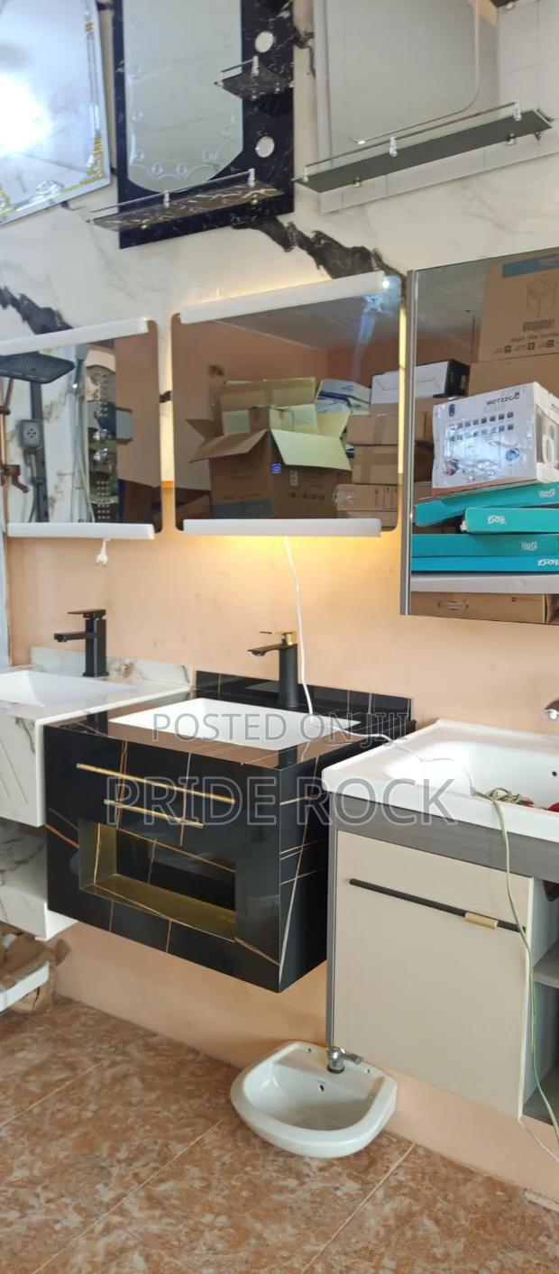 Cabinet Basin Black, Vanity Basin With Led Mirror · Photo 5