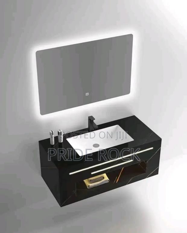Cabinet Basin Black, Vanity Basin With Led Mirror · Photo 6