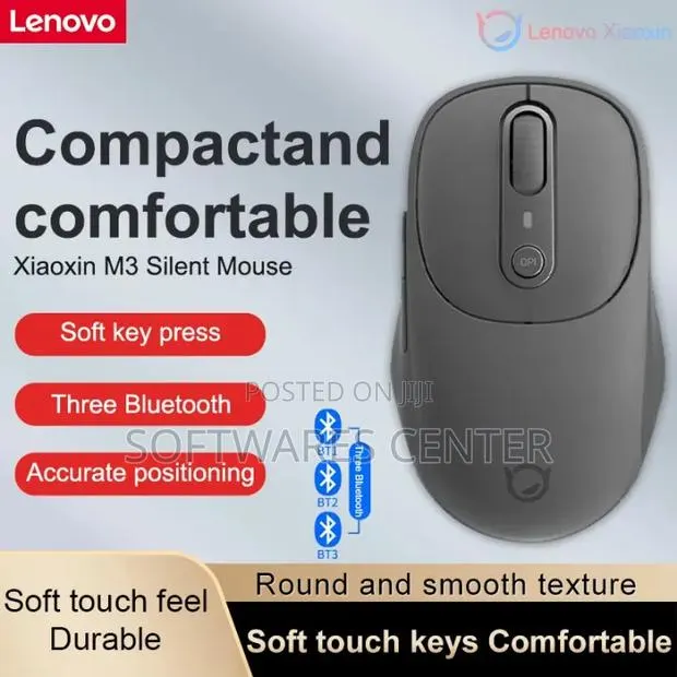 Lenovo Xiaoxin Bluetooth Wireless Mouse M3 Dusk Gray · Photo 1