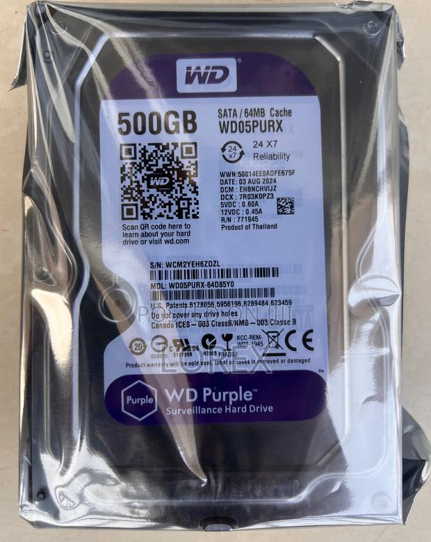 Wd 500gb Surveillance Hard Drive (Hdd) · Photo 1