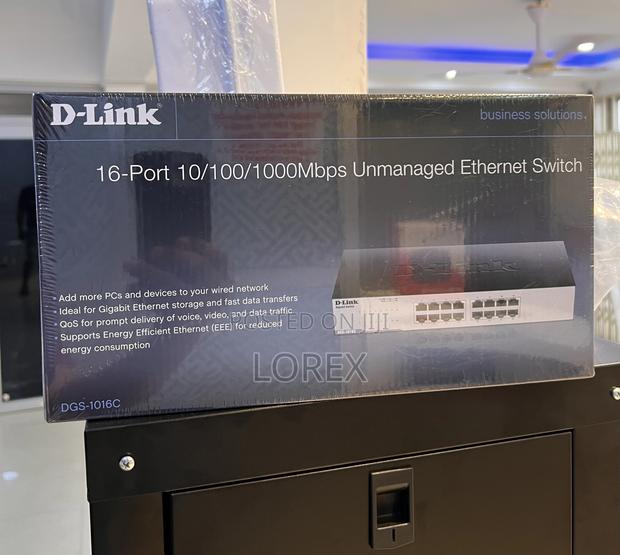 D-Link 16 Port Gigabit Unmanaged Switch DGS-1016c · Photo 1