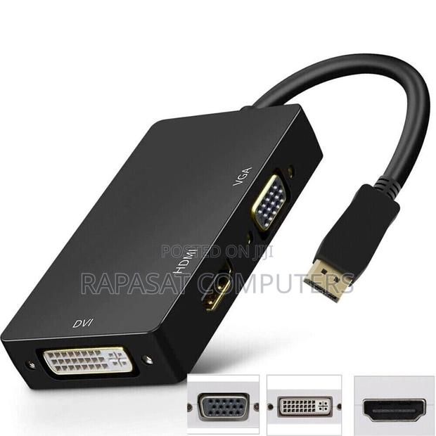 Dp Male to 3-in-1 (Hdmi, Vga, Dvi 24+5) Female Hub · Photo 1
