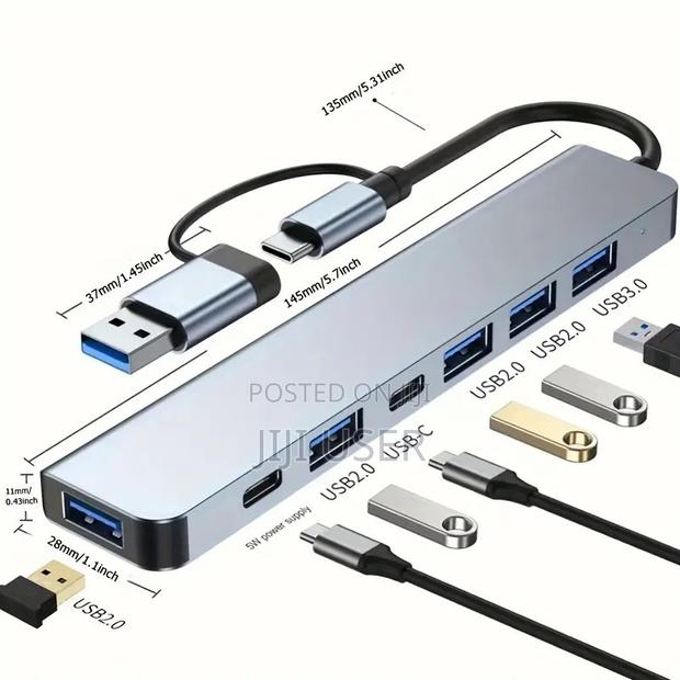 7in1 Multi Ports Usb Type C Hub Splitter Adapter Expansion · Photo 1