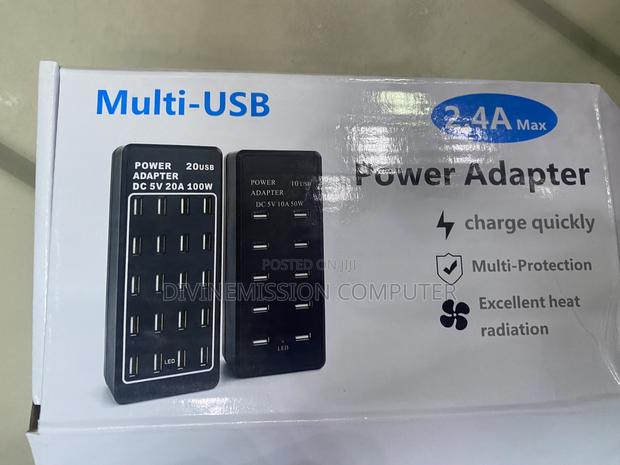 Multi-Usb 2.4a Power Adapter, Charge Quickly. 20 Usb 5v,100w · Photo 5