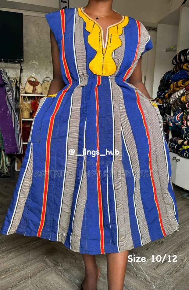 Blue and Red Ladies Smock Dress · Photo 1