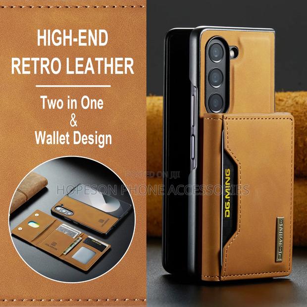 Samsung Z Fold Leather Case With Detachable Magnetic Wallet · Photo 1