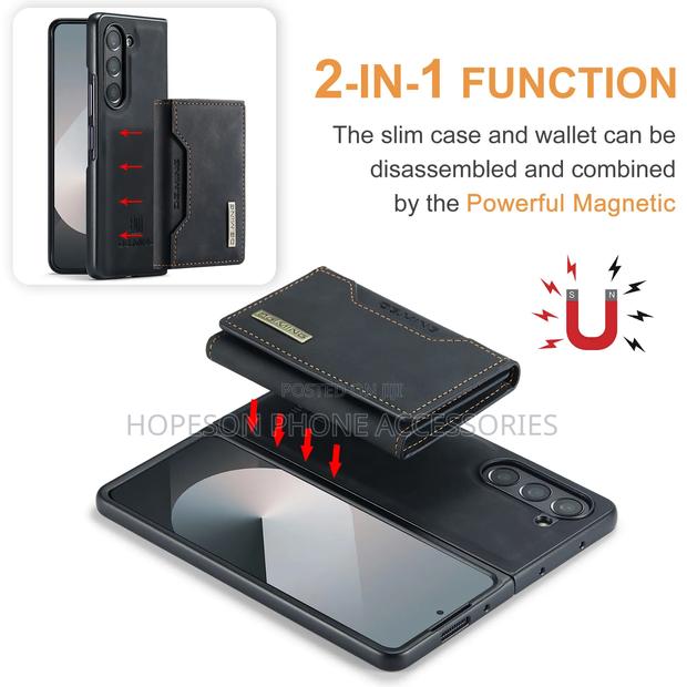 Samsung Z Fold Leather Case With Detachable Magnetic Wallet · Photo 4