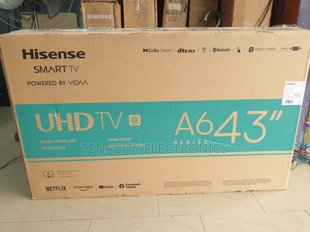 43"Hisense Uhd HDR Edgeless Smart Satellite Tv