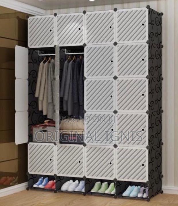 Plastic Wardrobe With Shoe Rack( 20 Cubes )